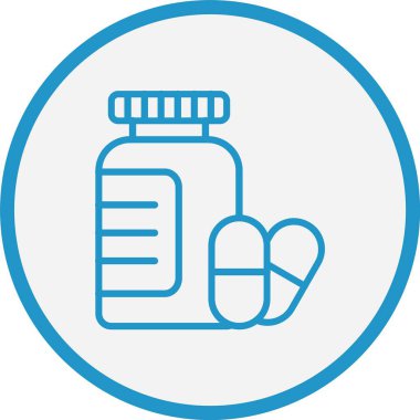 İlaç Çizgisi Mavi Çember