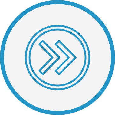 Sağ Ok Çizgisi Mavi Çember