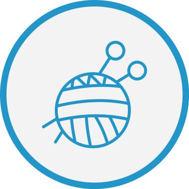 Yün Çizgisi Mavi Çember