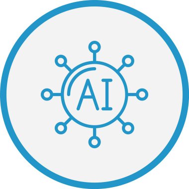 AI Çizgisi Mavi Çember