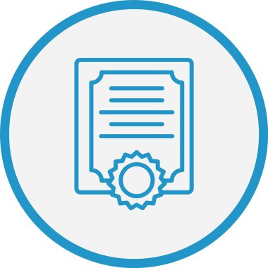 Sertifika Satırı Mavi Çember