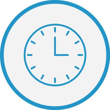 Saat Çizgisi Mavi Çember