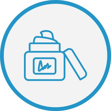 Yüz Kremi Çizgisi Mavi Çember