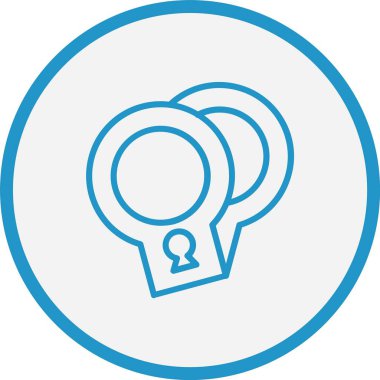 Kelepçe Çizgisi Mavi Çember