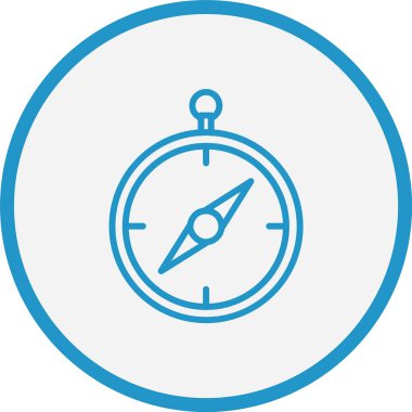 Pusula Çizgisi Mavi Çember