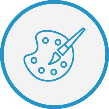 Boyama Çizgisi Mavi Çember