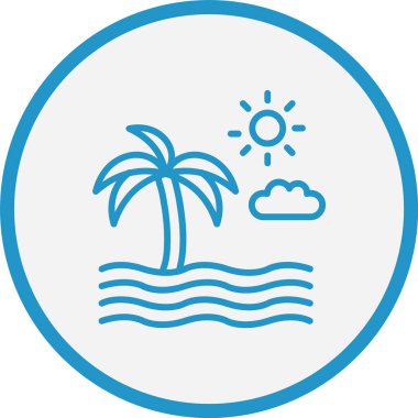 Deniz Çizgisi Mavi Çember