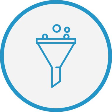 Filtre Çizgisi Mavi Çember