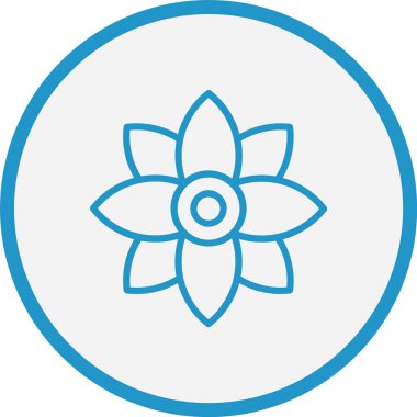 Çiçek Çizgisi Mavi Çember