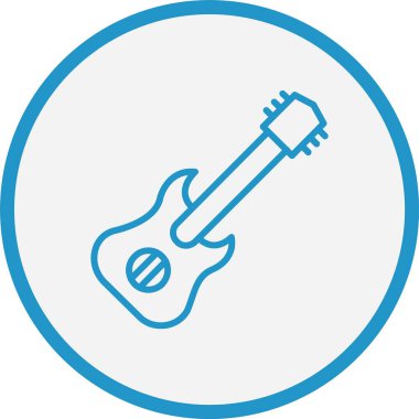 Gitar Çizgisi Mavi Çember