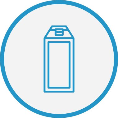 Süt Kutusu Çizgisi Mavi Çember