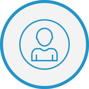 Profil Çizgisi Mavi Çember