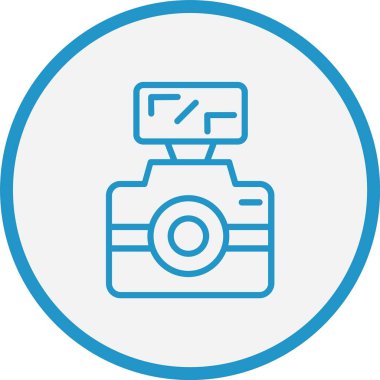 Kamera Fotoğraf Çizgisi Mavi Çember