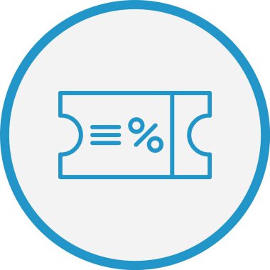 Kupon Çizgisi Mavi Çember