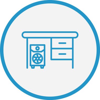 Masa Satırı Mavi Çember