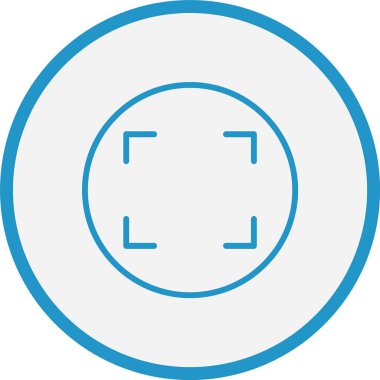 Tam Ekran Satırı Mavi Çember