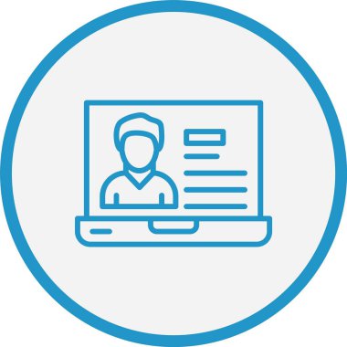 Profil Çizgisi Mavi Çember