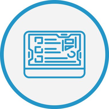 Ekran Çizgisi Mavi Çember