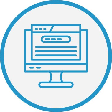 Web Sitesi Hat Mavi Çember