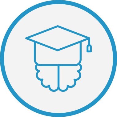 Beyin Çizgisi Mavi Çember