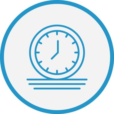 Saat Çizgisi Mavi Çember