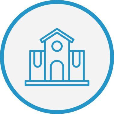 Üniversite Çizgisi Mavi Çember