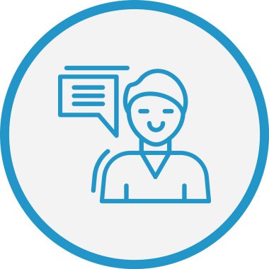 Geri bildirim Çizgisi Mavi Çember