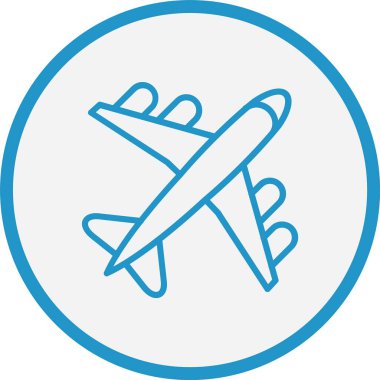 Uçak Çizgisi Mavi Çember