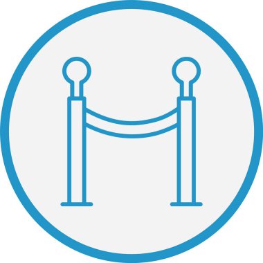 Kırmızı Halı Çizgisi Mavi Çember