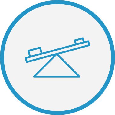 Tahterevalli Çizgisi Mavi Çember