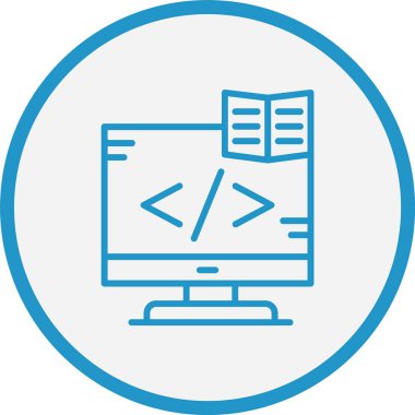 Web Geliştirme Çizgisi Mavi Çember