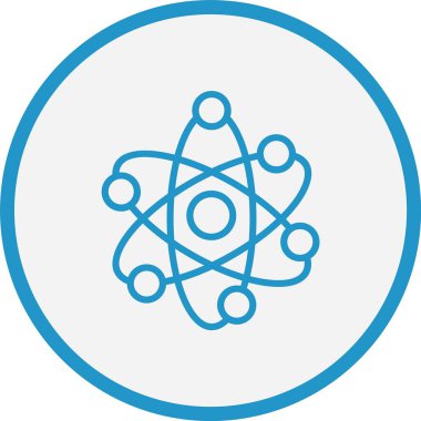 Atom Çizgisi Mavi Çember