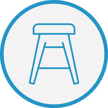 Tabure Çizgisi Mavi Çember