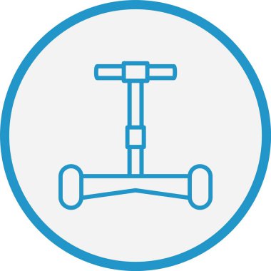 Uçan Kaykay Çizgisi Mavi Çember