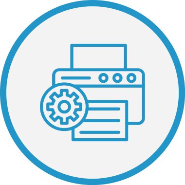 yazıcı Satırı Mavi Çember