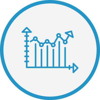 Yükselen Çizgi Mavi Çember