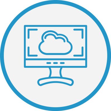 Ekran Çizgisi Mavi Çember