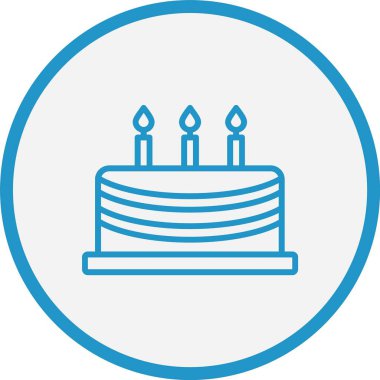 Pasta Çizgisi Mavi Çember