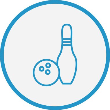 Bowling Çizgisi Mavi Çember