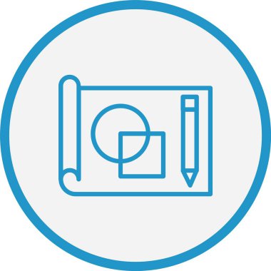 Çizim Çizgisi Mavi Çember