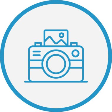 Fotoğraf Çizgisi Mavi Çember