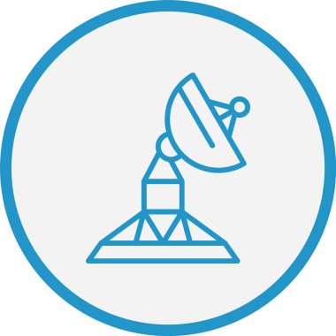 Uydu Tabağı Satırı Mavi Çember