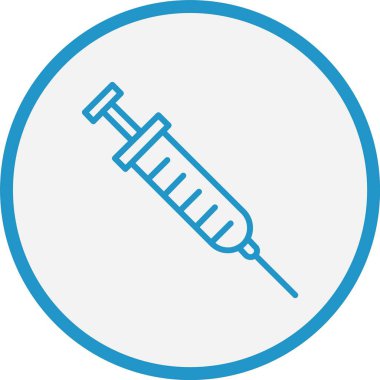 Şırınga Çizgisi Mavi Çember