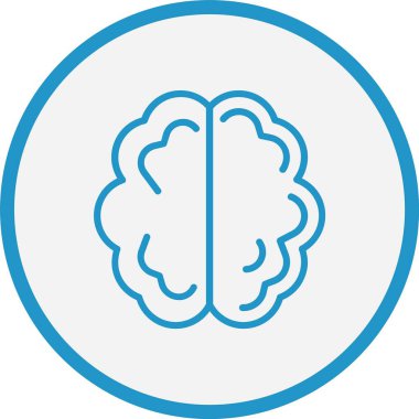 Beyin Çizgisi Mavi Çember