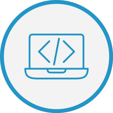 Kodlama Çizgisi Mavi Çember