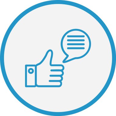 İyi Geri bildirim Çizgisi Mavi Çember