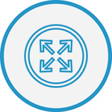 Ok Çizgisi Mavi Çemberi Genişlet