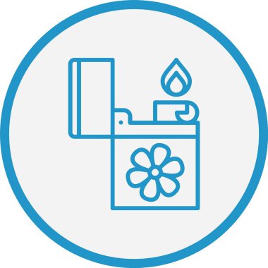 Açık Çizgi Mavi Çember