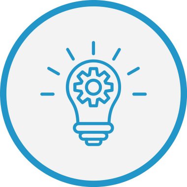 Ampul Çizgisi Mavi Çember