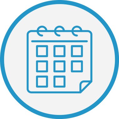 Takvim Çizgisi Mavi Çember